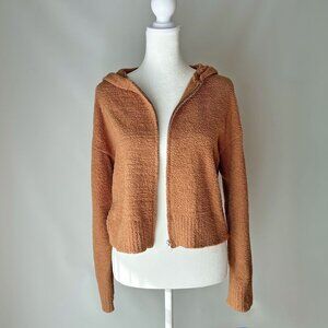 Vero Moda camel short zip hoodie